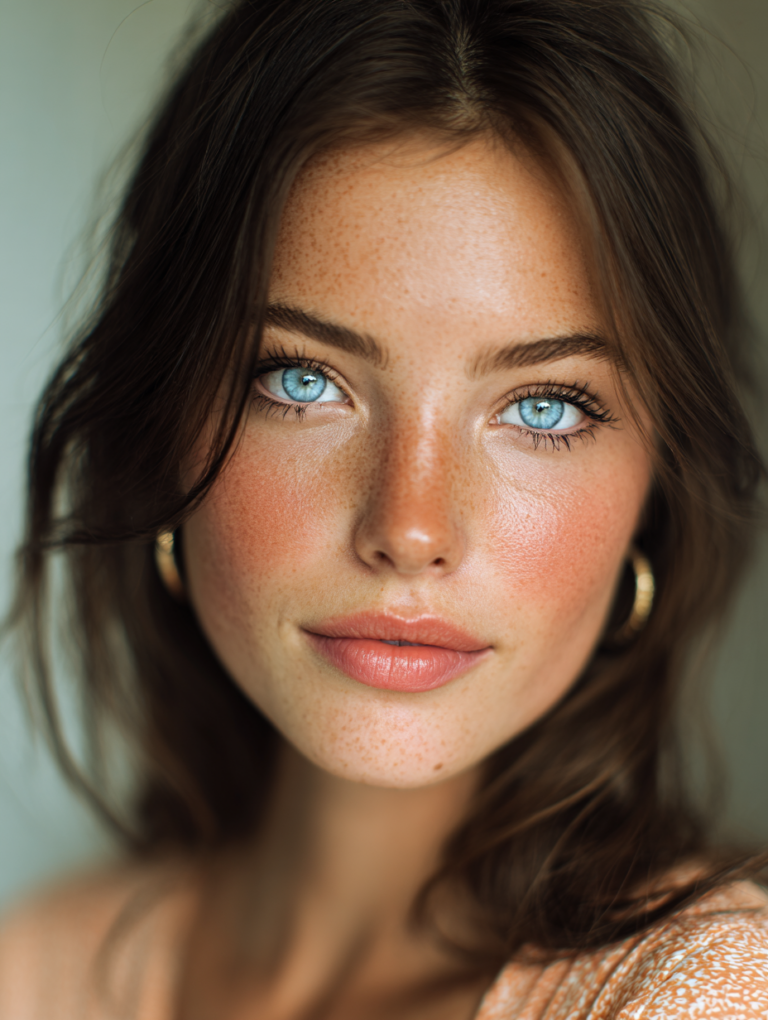 Makeup for Blue Eyed Brunettes