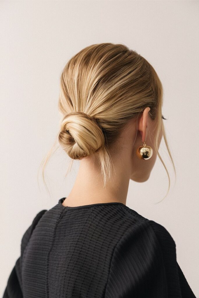 low sleek bun